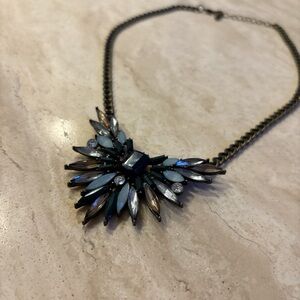 Elegant Silver and Blue Women's Necklace